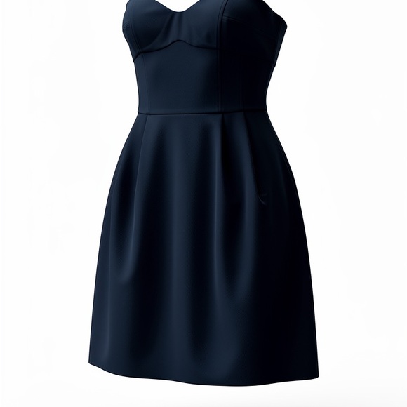 Diane Von Furstenberg Women Black Strapless Mini Dress Sleeveless Zip Size 12 - Picture 3 of 9